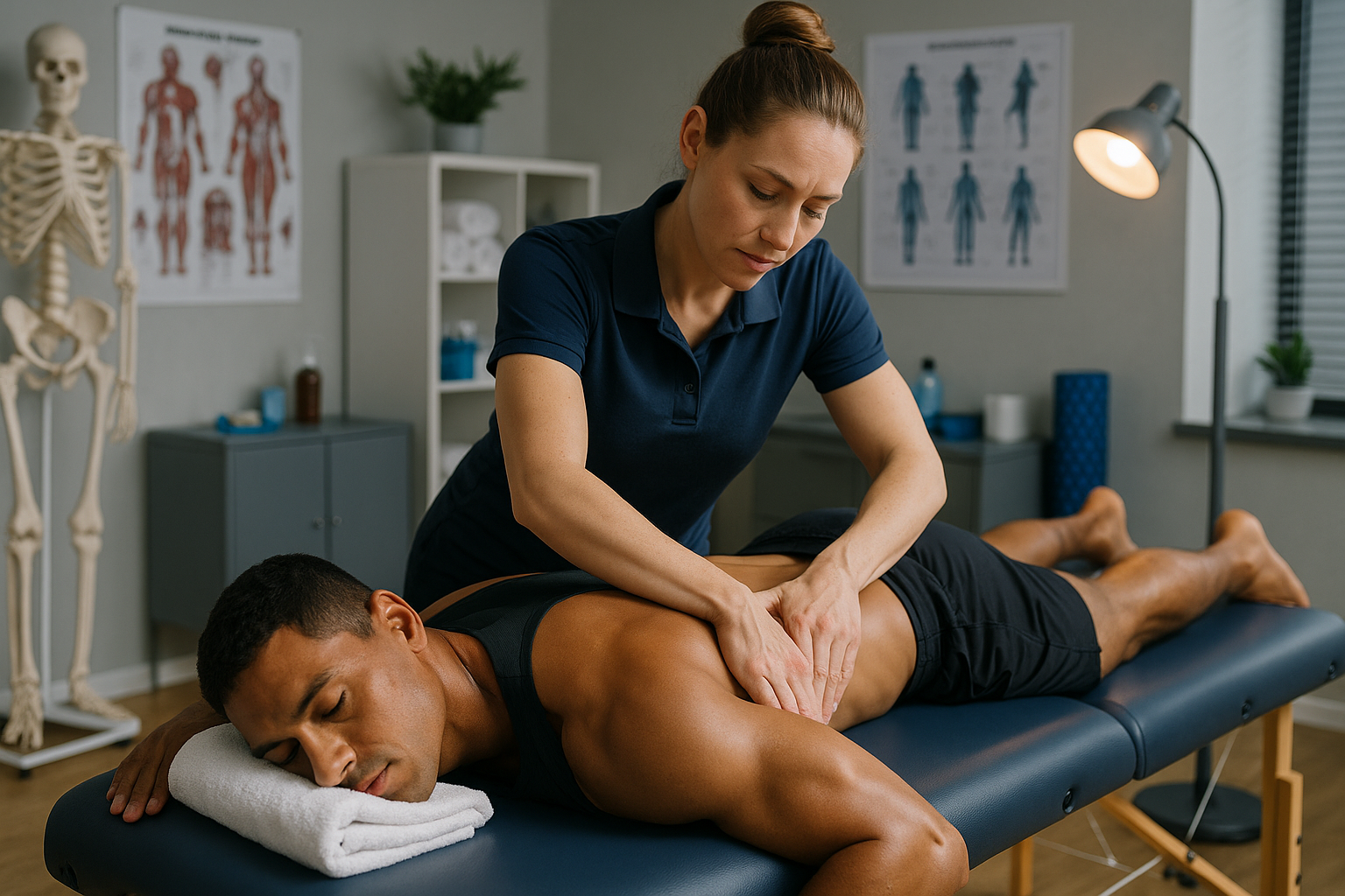 sports massage picture with an athelete